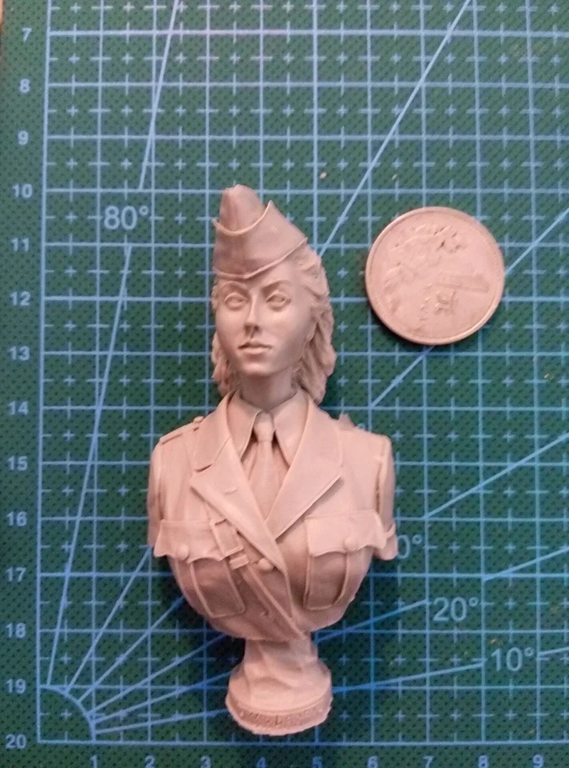 Unpainted Kit  1/9  Military Women  police officer    Bust  Historical  Figure Resin  Kit