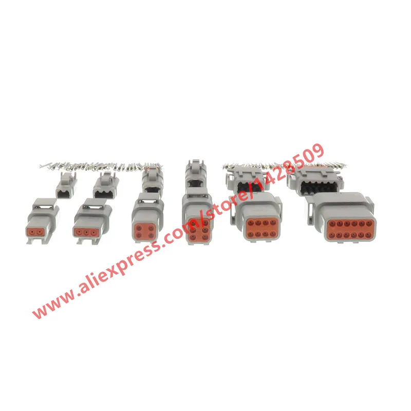 1 Set Deutsch DTM 2-12P Male Female Auto Waterproof Connector With Pins/Terminals Automotive Sealed Plug