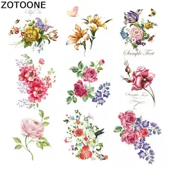 ZOTOONE Stripes for Clothes Flowers Iron on Transfer Patche Fleur De Lis Applique Clothes Washable Application Thermo Stickers E