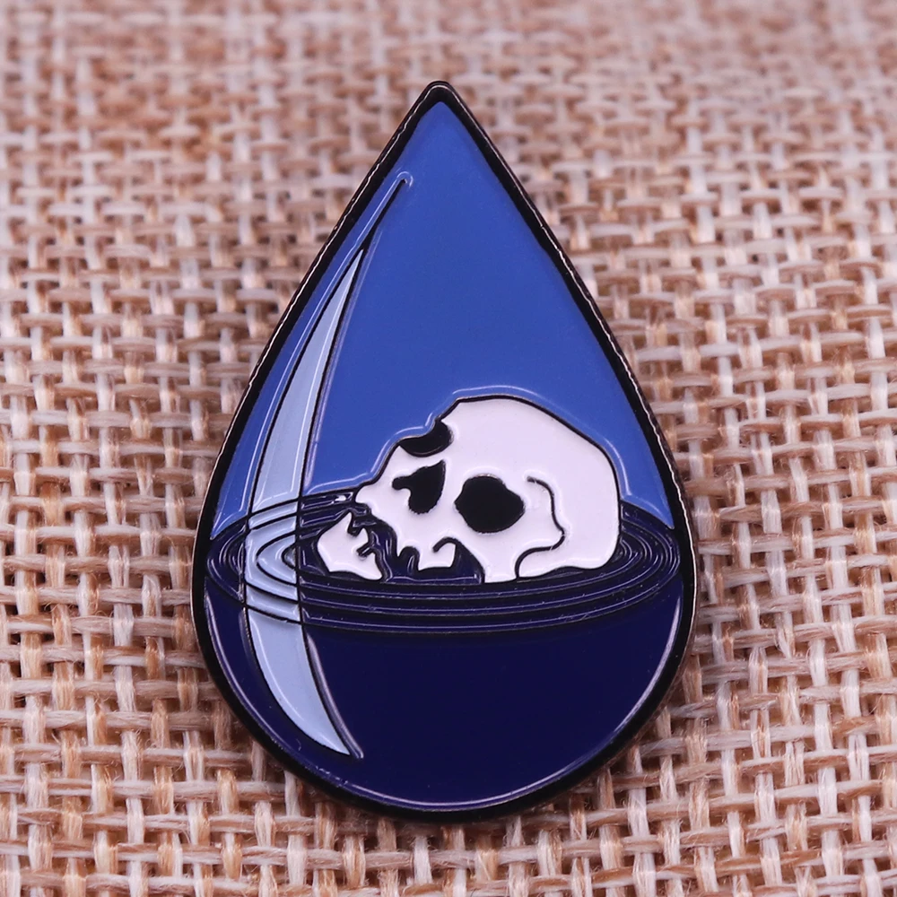 Drop Gotic Skeleton Enamel Pin halloween Skull masquerade badge Spooky kitty kitten Brooch Till Death Plasma Water jet