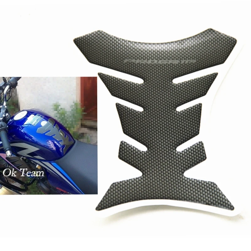 1Pcs Carbon Fiber Tank Pad Tankpad Stiker Pelindung untuk Sepeda Motor Universal Tulang Ikan Gratis Pengiriman