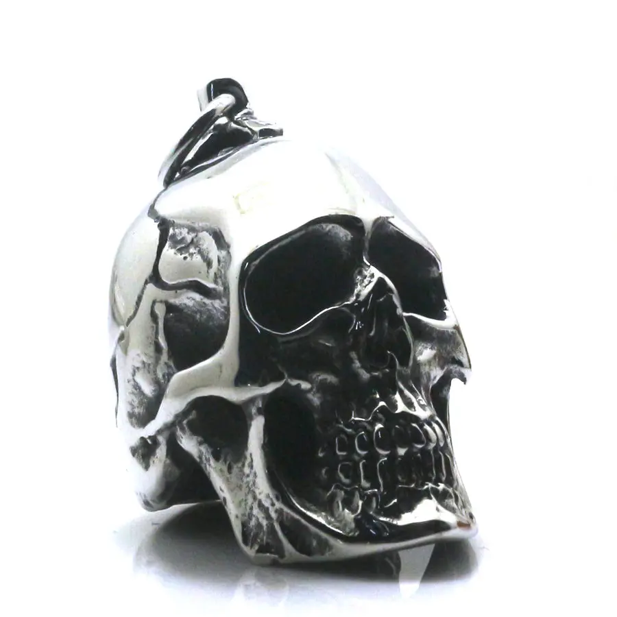 Men 316L Stainless Steel Polishing Cool Punk Gothic Skeleton Black Rider Fashion Pendant