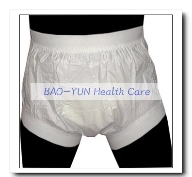 Free Shipping FUUBUU2207-4PCS Wide elastic pants adult diapers non disposable diaper couche adulte pvc short diapers for adults