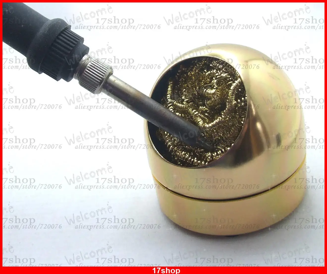 1PCS Aluminum shell Soldering Iron Tip Solder Cleaner Brass Sponge Copper Balls black or yellow color