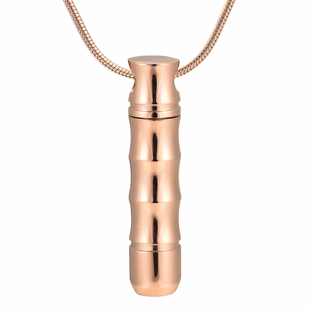 IJD9892 4 Color 316L Stainless Steel Memorial Urn Necklace for Ashes Personalized Keepsake Jewelry Cremation Pendant Women & Men