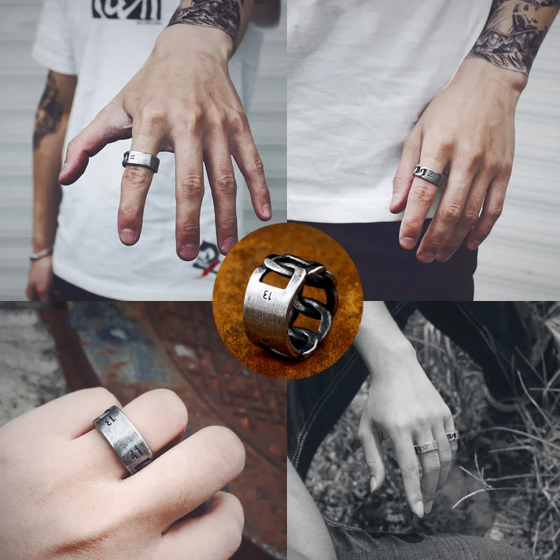 BEIER New Store Fashion Antique 1314 Men And Women Couple Lovers Ring Buckle Chain High Quality Gift LLBR8-594R