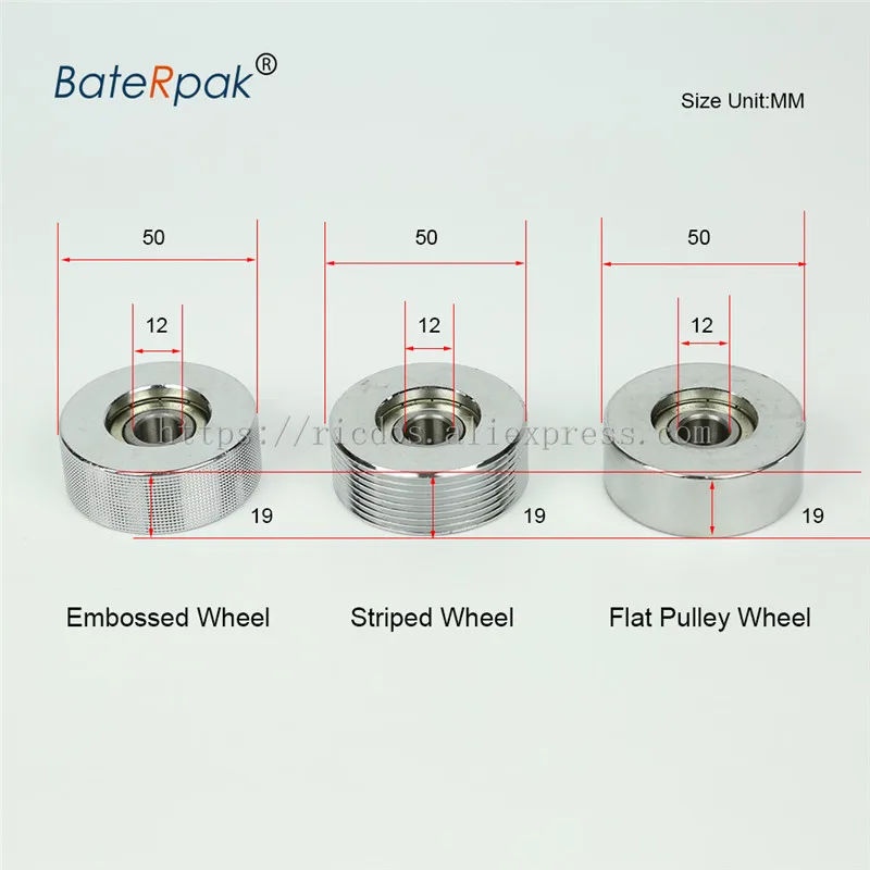 HUALIAN FR770/900 Band sealer Embossed/Striped embossingl/Flat Pulley Wheel,BateRpak continous band sealer parts pressure roller