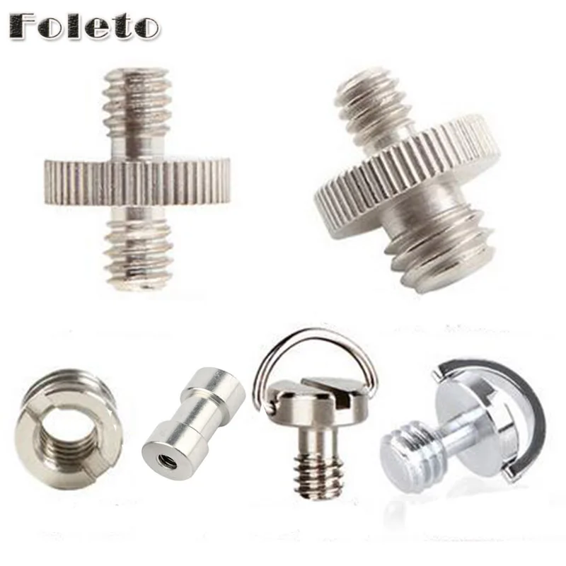 

1/4" to 3/8" Thread Screw Mount Adapter Tripod Plate Screw EB mount for Camera Flash Tripod Light Stand Male to Female 10PCS