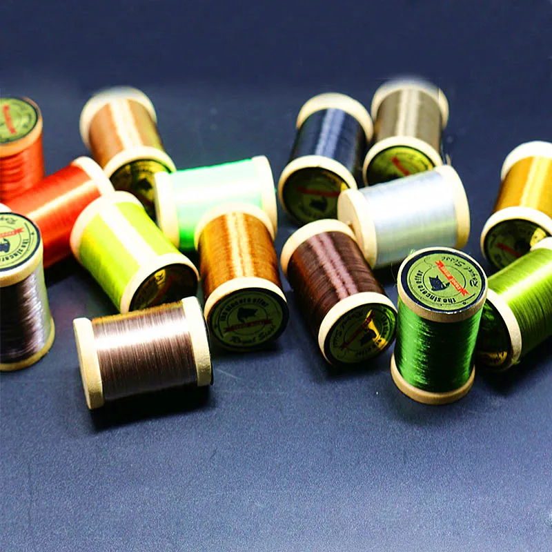 Royal Sissi 15 สีไม้ขนาดเล็ก spooled fly tying ด้าย 8/0 แว็กซ์สูง 300yds/spool 75 Denir hybrid เส้นใยผูกด้าย