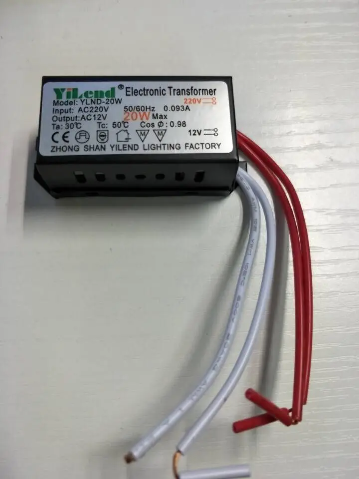 new DHL 100  pieces AC 220V to 12V 20W 0.99A LED Driver Electronic Transformer Power Supply for light bulbs transformer