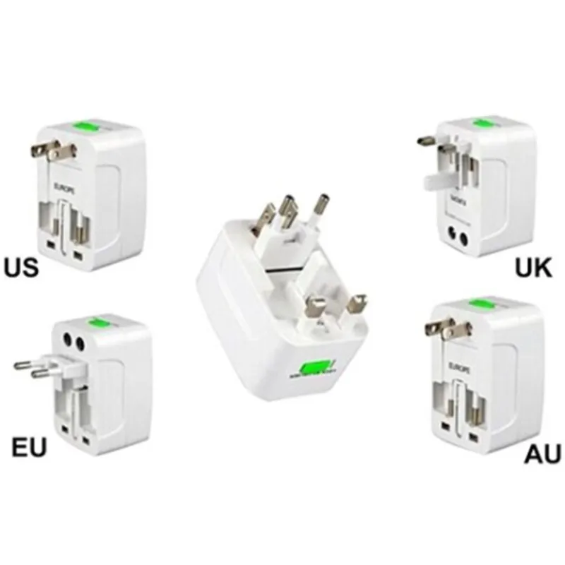 Adaptateur de voyage universel à chargement USB, tout-en-un, convertisseur de courant alternatif, monde international, prise UE, 2 pièces