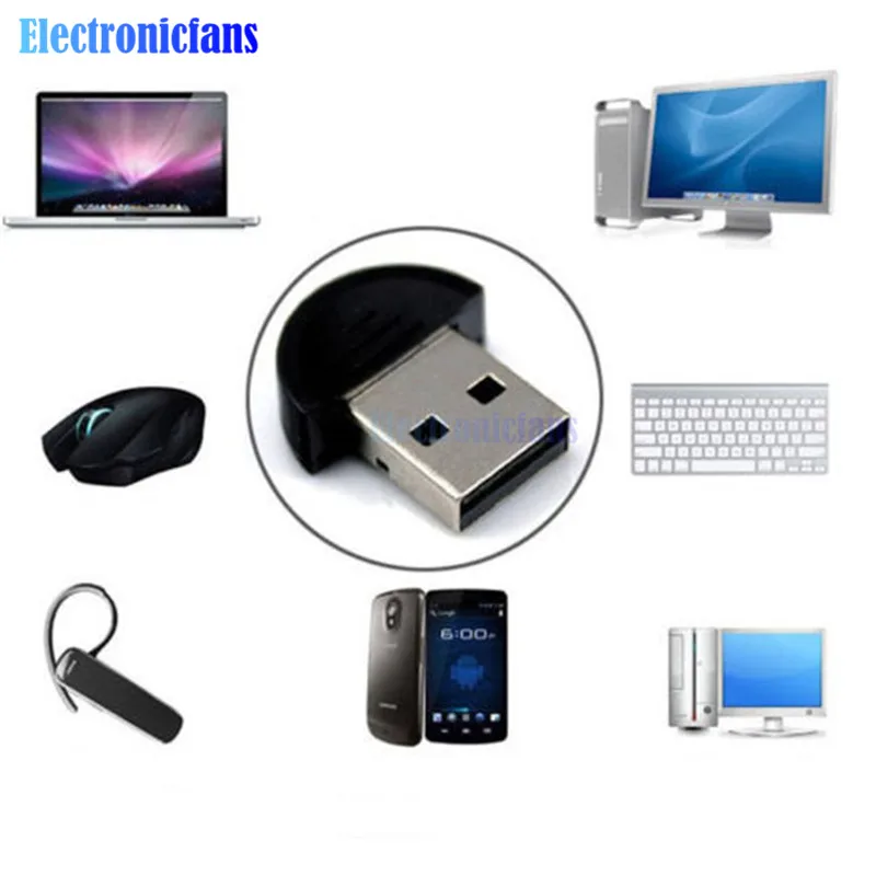 Mini USB Bluetooth Adapter Wireless Dongle V2.0 Wireless Computer Adapter Audio Receiver Transmitter for Windows XP Win7 Laptop