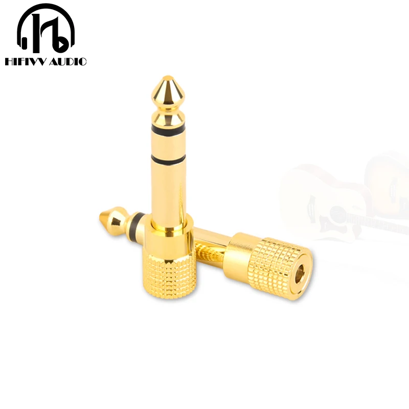 محول صوت جيتار 6.5 مللي متر إلى 3.5 مللي متر ، موصل سماعة رأس بيانو كهربائي