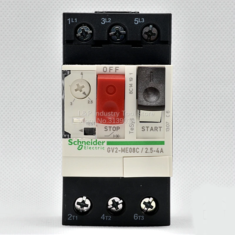 Original Schneider GV2-ME08C Motor Protection Circuit Breaker GV2ME08C 2.5-4A Push Button 3P Thermal Magnetic Type Power Supply