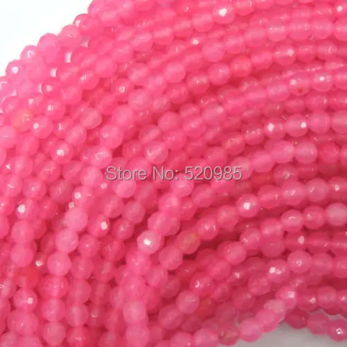 98pcs/lot Free Shipping Natural Stone 4MM Faceted Colorful Chalcedony Loose Beads Pick Colors For Jewelry Making No.FJB01