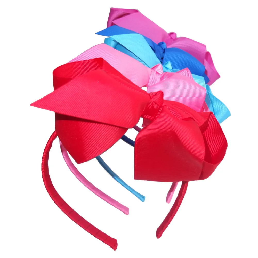

2 pcs Kids Girls Hair Bow Hairbands Grosgrain Ribbon Weave Headband Hair Bow Hoop Boutique Tiara Hair Accessories
