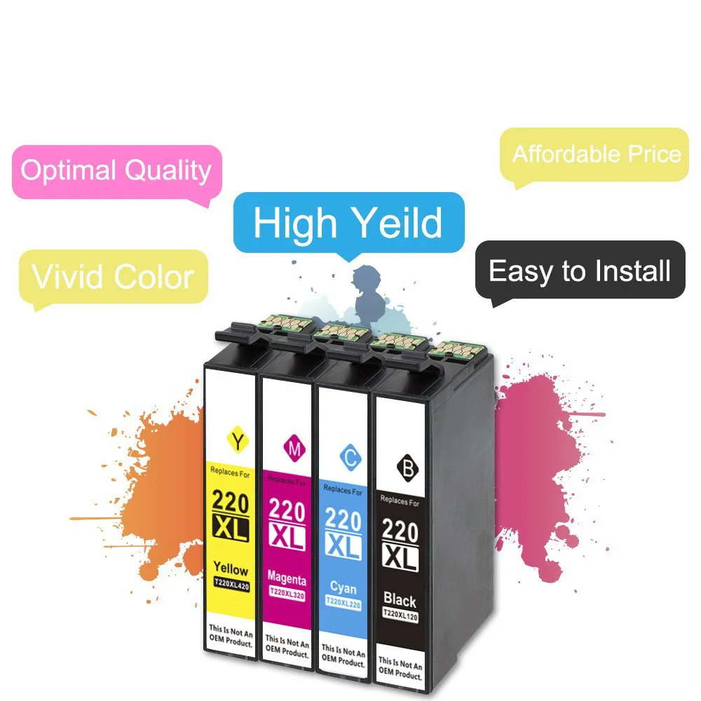 20 Pack Compatible Epson T220 XL Ink cartridge For Epson WorkForce WF 2650 WF-2630 WF-2660 WF-2750 WF-2760 XP-320 XP-420 XP-424