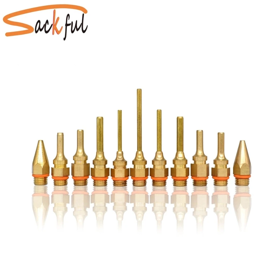 Hot Melt Glue Gun Accessories Pure Copper Nozzle Long Short Small-bore Large Diameter 1.2x32mm 1.0x36mm with Spanner/Gifts