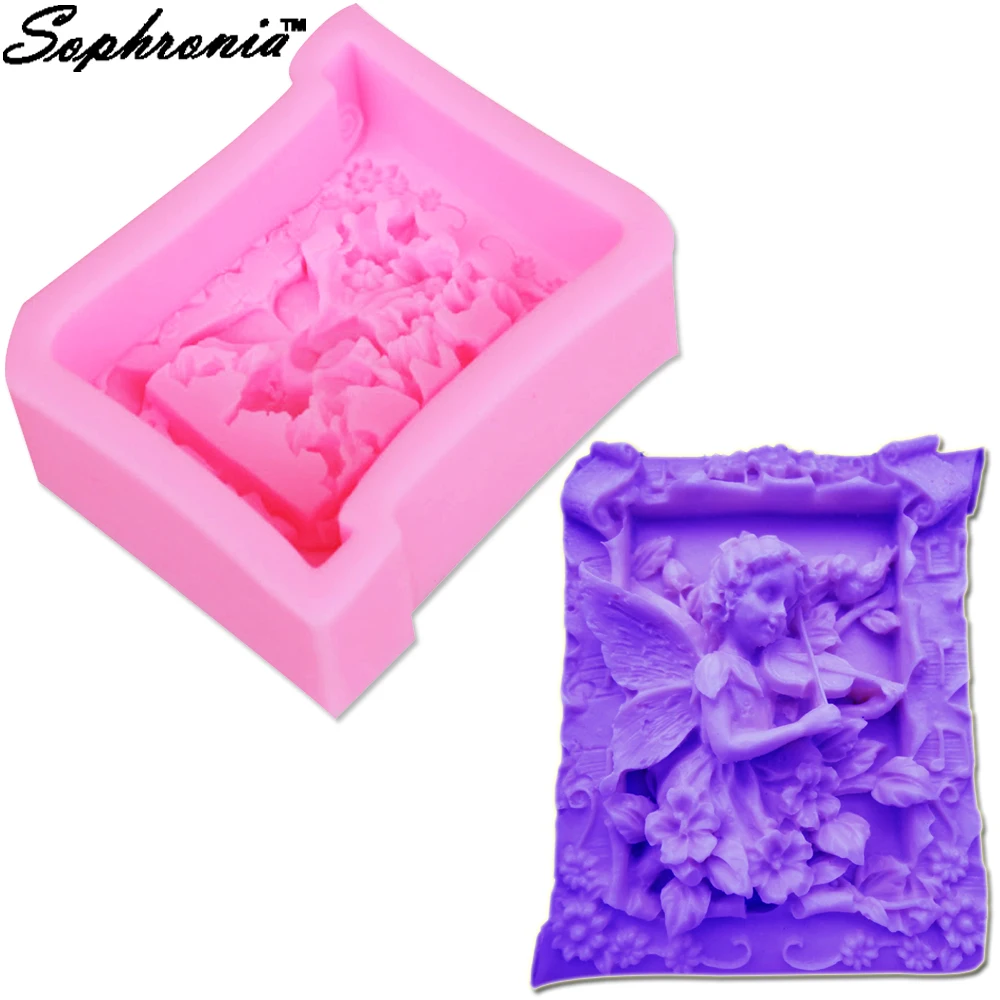 Angel Girl Soap Silicone Molds For Desserts Fondant Gumpaste Candy Candle Chocolate Moulds Baking Form Kitchen Tools Accessory