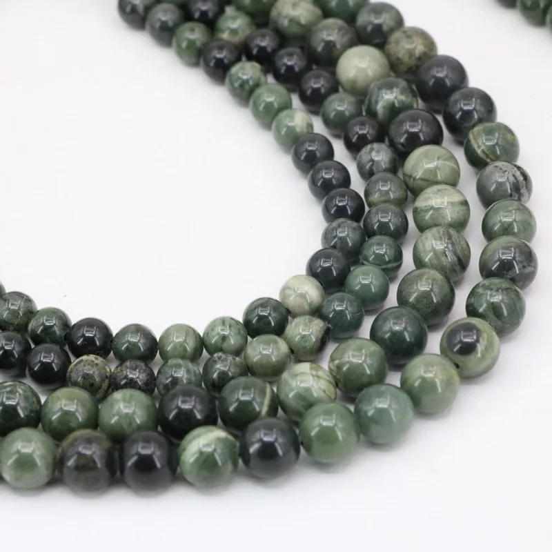 Elegant charms natural green agat stone veins round  6mm 8mm 10mm loose beads carnelian diy jewelry spacers findings 15