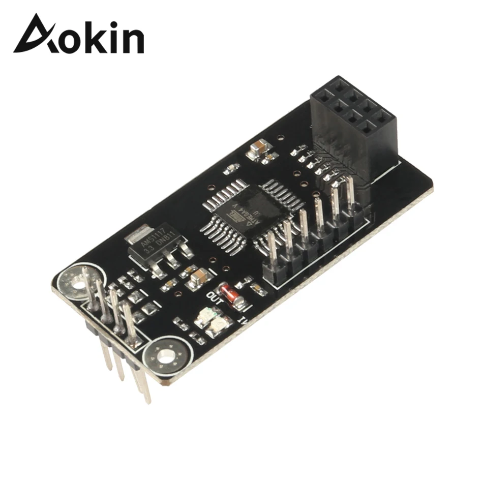 Aokin ATMEGA48 NRF24L01 Socket Adapter plate Board ATMEGA48 wireless Shield module SPI to IIC I2C TWI Interface