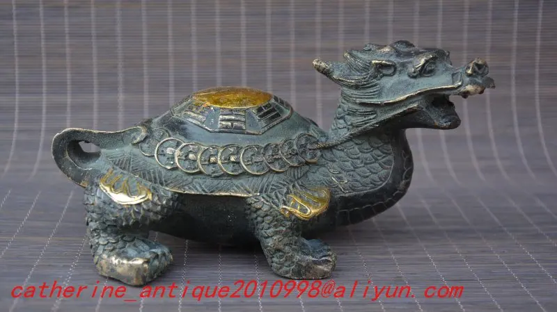 Collection old bronze Turtle Beast statue / sculpture,Hand carving crafts, best adornment & collection, free shipping