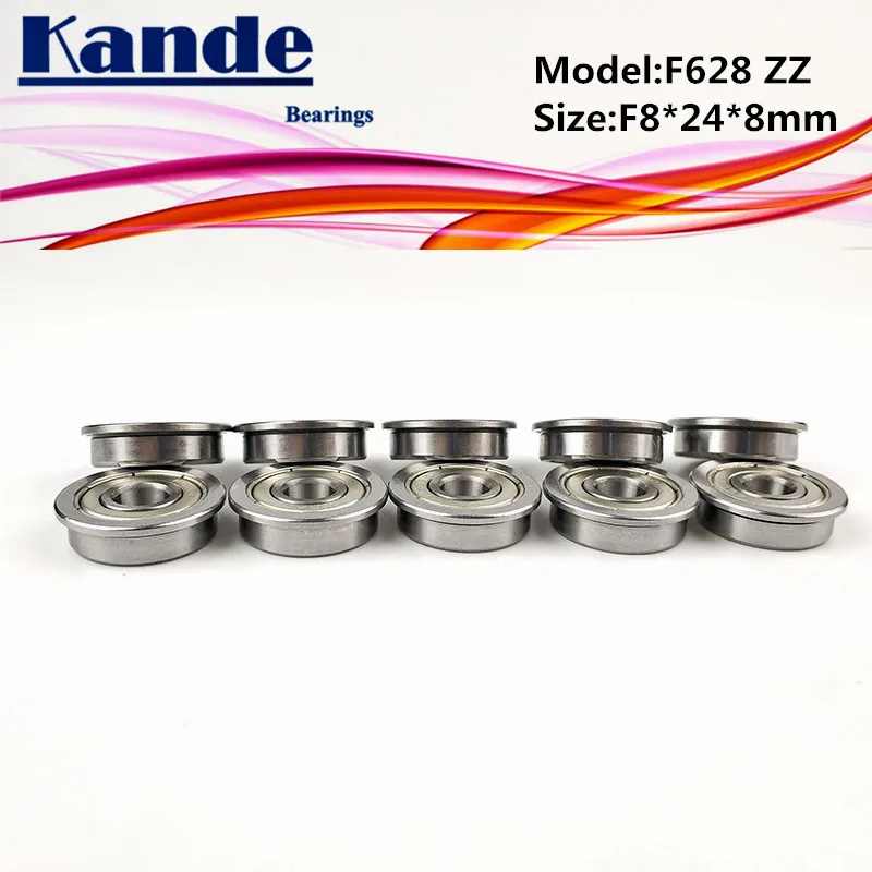 

10pcs ABEC-1 F628ZZ F628 ZZ With Flange Miniature Deep Groove F628 Ball Bearing F8x24x8mm