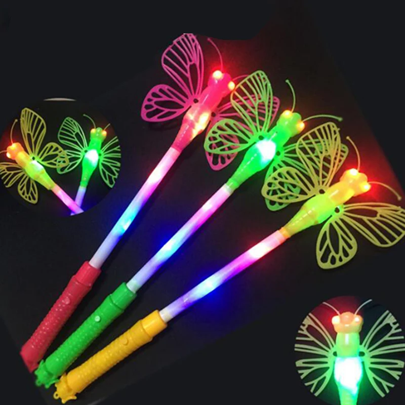 Glow Stick Light Up LED butterfly Stick For Wedding Decoration Concert Party Cheer Stick glow in the dark toys for children