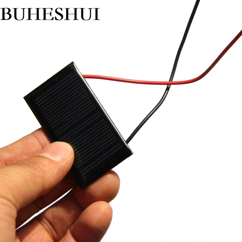 Buhushui 0.15w 5v 30ma células solares módulo de painéis solares fotovoltaicos diy carregador solar para carregamento de bateria 3.7v 53*30mm 1000 peças