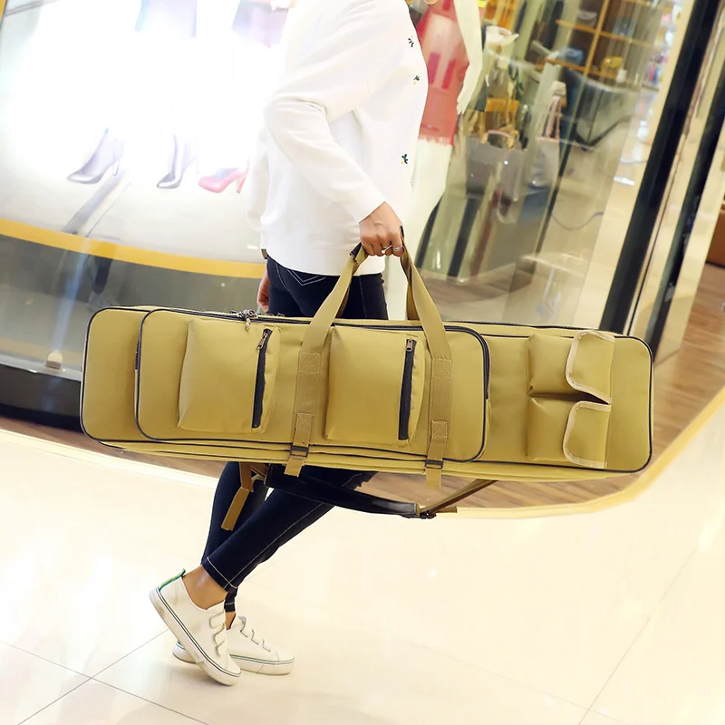 Fishing Bag 3 Layer OXford Cloth Folding Fishing Rod Cover Bags Single Shoulder Fishing 80 /120 cm Outdoor Fish Backpack XA94G
