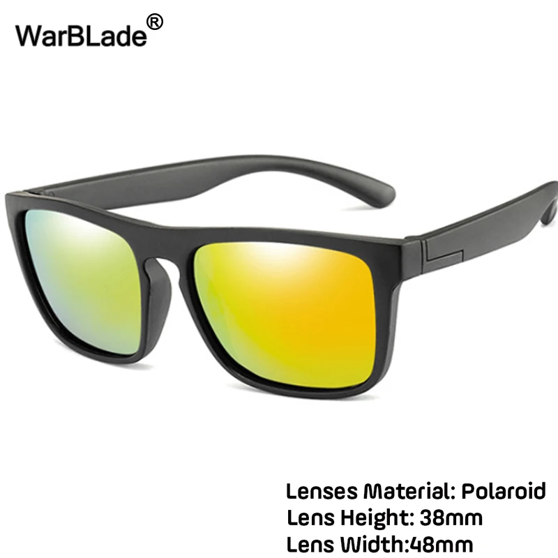 WarBlade 2019 New Kids Silica Soft Sunglasses Polarizing Square Boys Girls Brand Eyeglasses Infant UV400 Breakproof Sunglasses