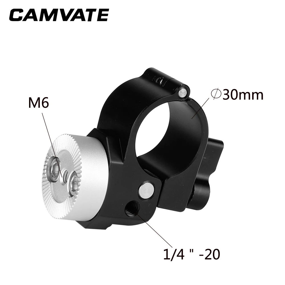 Morsetto a stelo singolo Standard 30mm CAMVATE con adattatore per montaggio filettato M6 rosetta arre per stabilizzatore DJI Ronin M/liberamente MOVI Pro