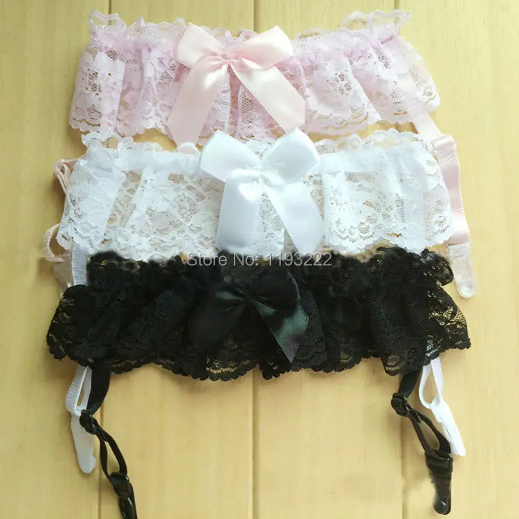 

(1 Set=3pc)Wholesale Sexy Sweet Lingerie Lace Floral Garter Belt Bow Bowknot Bridal Wedding Party Leg Loop Ring Suspenders