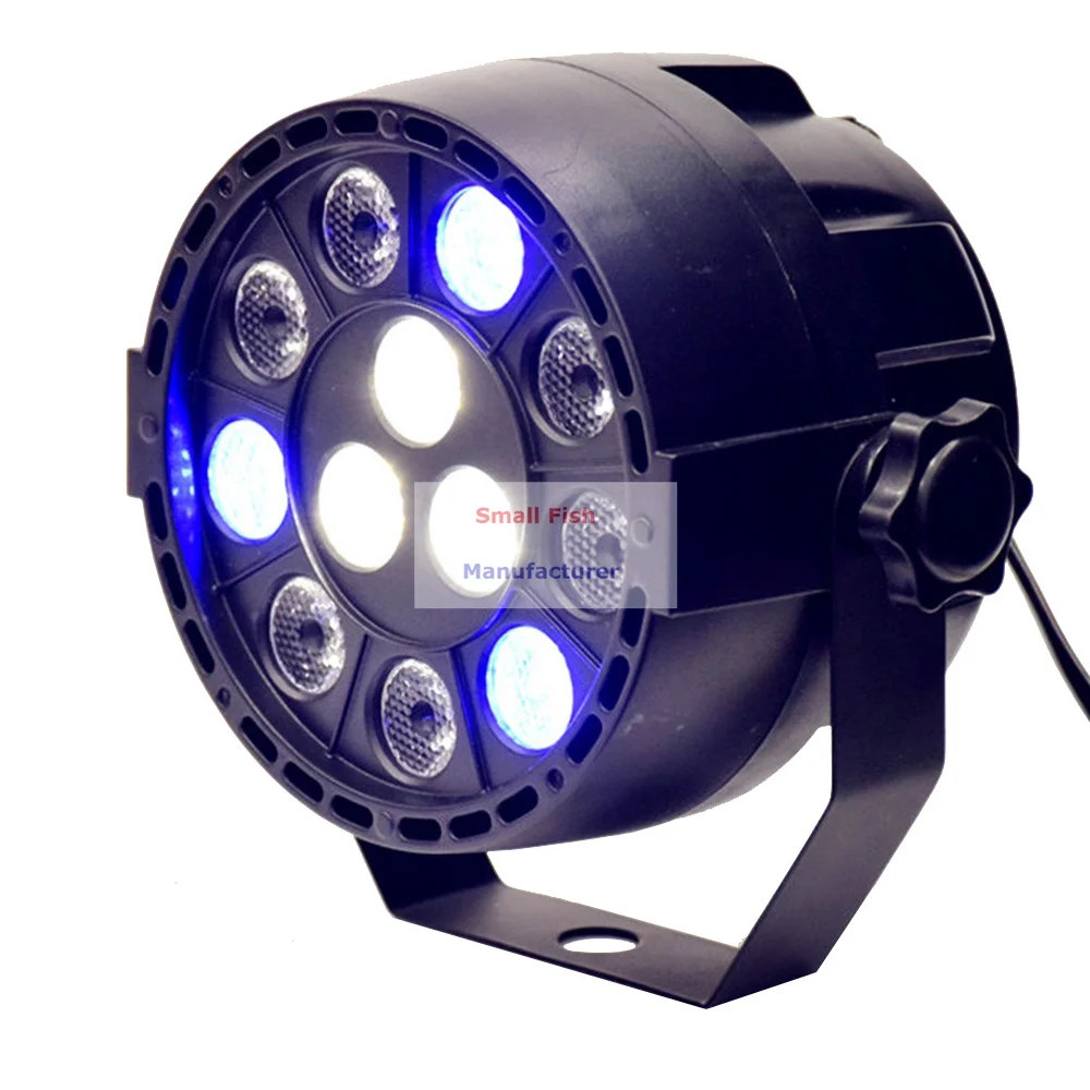 Luces Par LED planas RGBW para escenario, lámpara DMX512 para Dj, discoteca, KTV, Bar, fiesta, 4 unids/lote, 12x3W