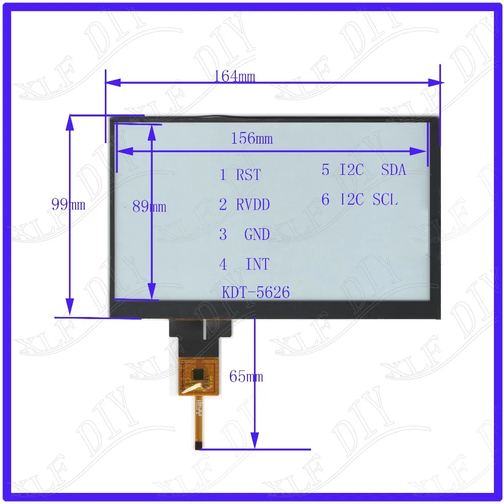 

NEW 7inch KDT-5626 Capacitive screen touch screen panel 165mm*99mm TouchSensor FreeShipping 165*99