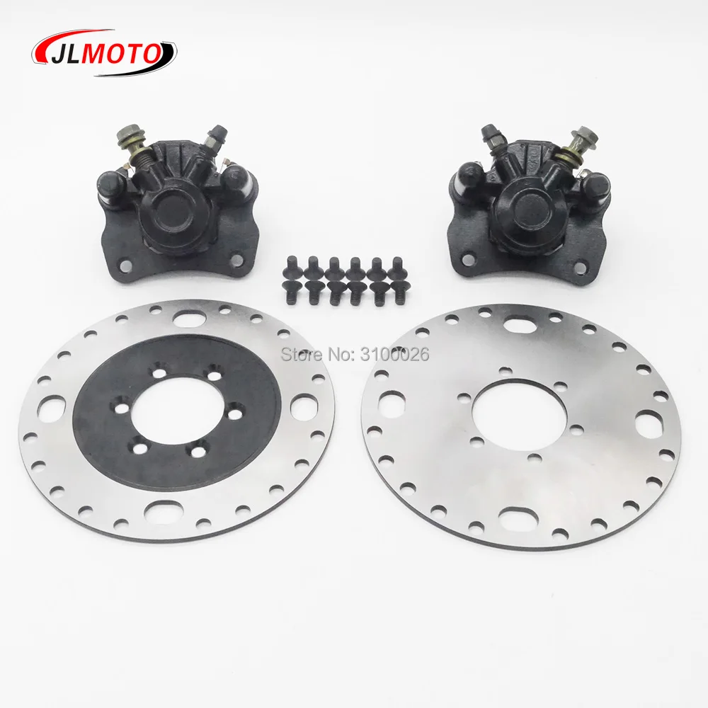 1Pair Left/Right Heightening Brake Caliper & 2pcs 160mm Hydraulic Brake disc Fit For Jinling Kandi Quad ATV Go kart Buggy Parts