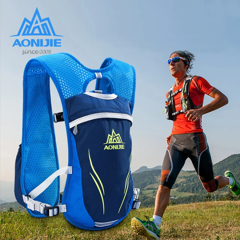 AONIJIE 5.5L Marathon Hydration Backpacks Ultralight Outdoor Sport Bags Hiking Vest For Trail Running Cycling Jogging E885