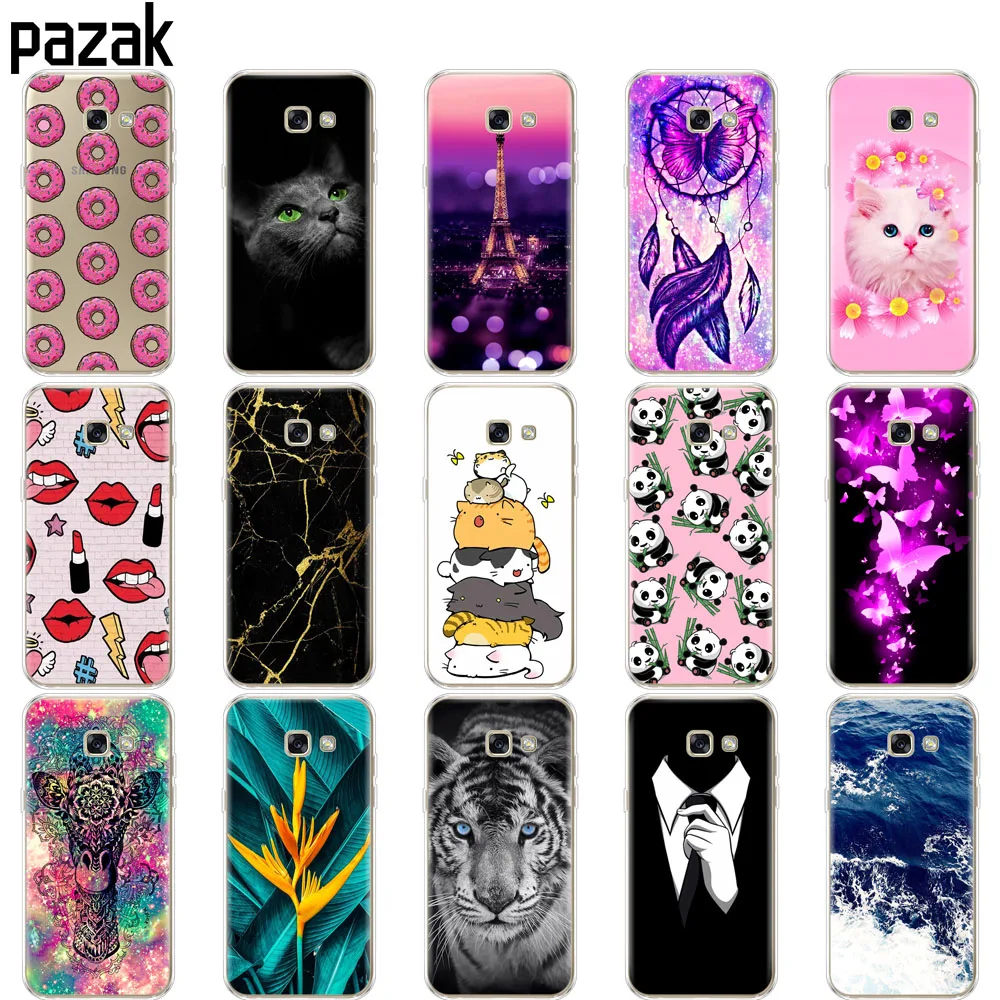 Silicone case For Samsung Galaxy A3 2017 Case A320 A320F Soft TPU Painting Back cover FOR Samsung A3 2017 clear Protective Coque