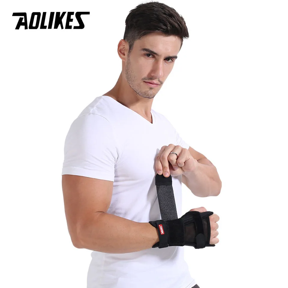 AOLIKES 1PCS Wrist Splint Carpal Tunnel Protector Wrist Support Palm Wrap Wrist Injury Fracture Fixed Orthopedic Wristband