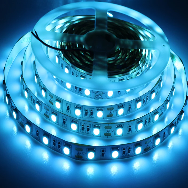 

Ice Blue LED Strip light 300LEDs/5M DC 12V Flexible Light Tape Lamp For Christmas New Year Holiday home lighting