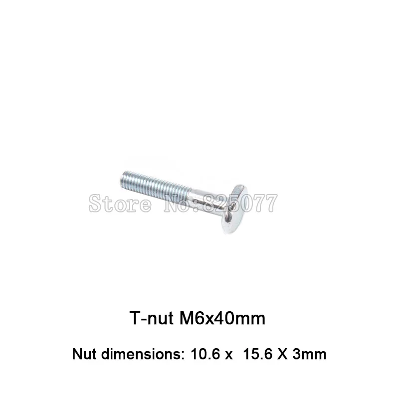 Woodworking Parts 10PCS T-nut M6x40, Woodworking Jigs JF1164