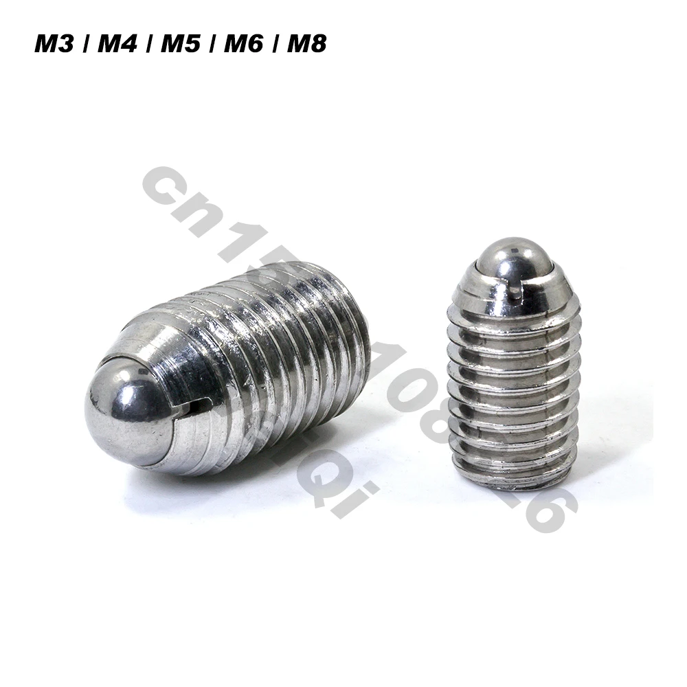 Metric Standard End Pressure Stainless Steel Spring Plungers M10*16 With Ball And Slotted