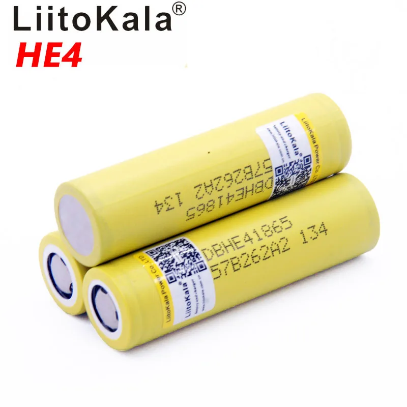 LiitoKala HE4 18650 akumulator litowo-jonowy 3.6V 2500 mAh akumulator może utrzymać, Max 20A, rozładowanie 35A