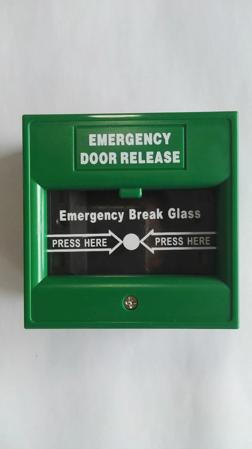 

Break Glass Fire Emergency Exit Release call point, double pole double through