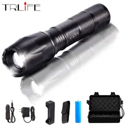 E17 Flash lighs L2 T6 Aluminum Waterproof Zoomable 5 modes LED Flashlight Torch with 18650 Rechargeable Battery or AAA