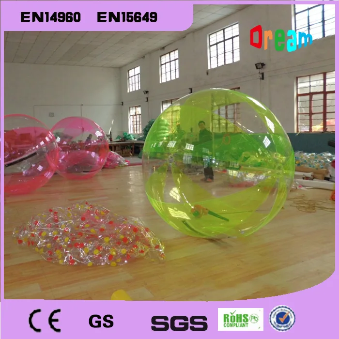 Pelota inflable para caminar en el agua, globos de agua de 2m, bolas Zorb, pelota de playa inflable gigante, bola de burbujas de agua