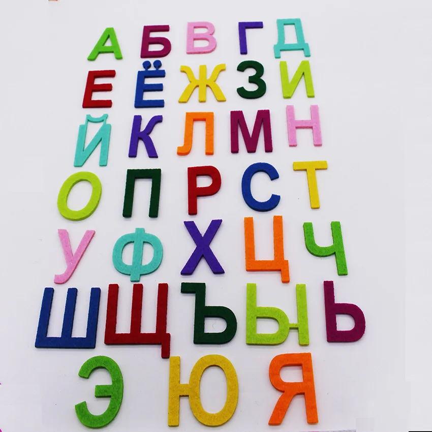 CMCYILING Cartoon Felt Alphabet For Sewing Scrapbooking Handwork Toy Home Decoration Felt Craft Letters Pack 33 Pcs