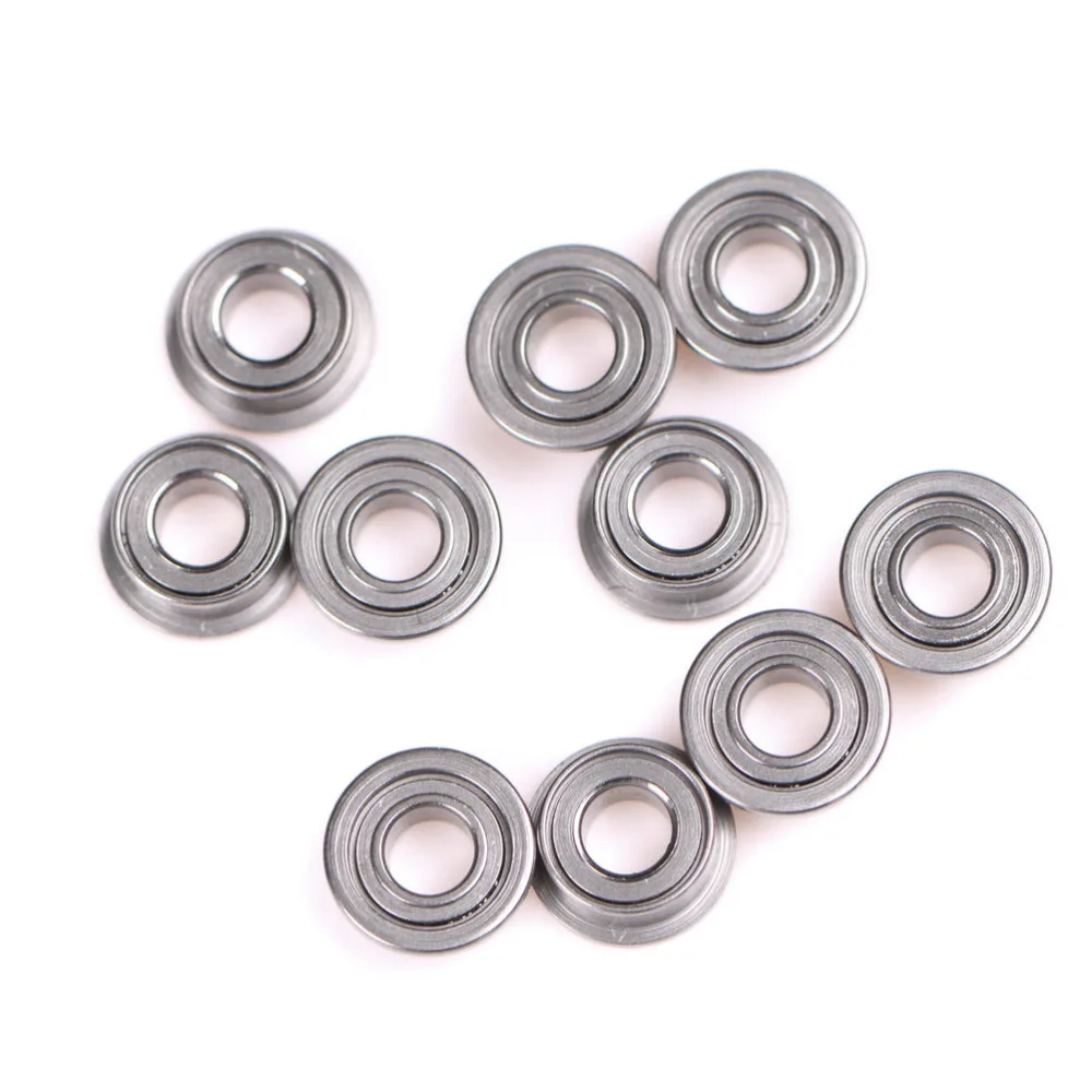 10pcs/lot MF63zz Metal Double Shielded Miniature Deep Groove Flanged Ball Bearings For 3D Printer 3x6x2.5mm