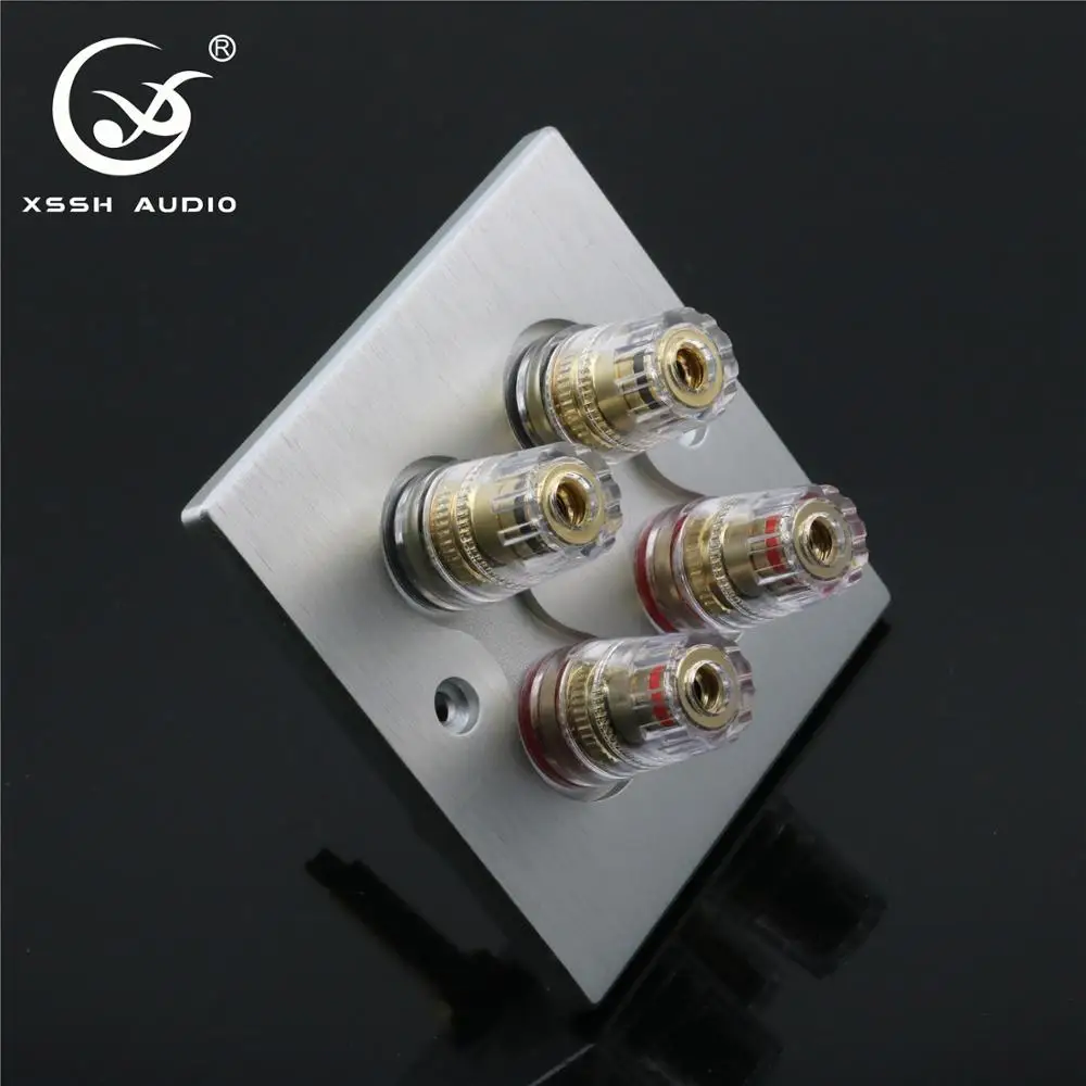 Speaker Terminal XSSH 1 set Audio Hi-End Gold Plated Amplifier Female Long Short Version Including Binding Post and Plate Socket