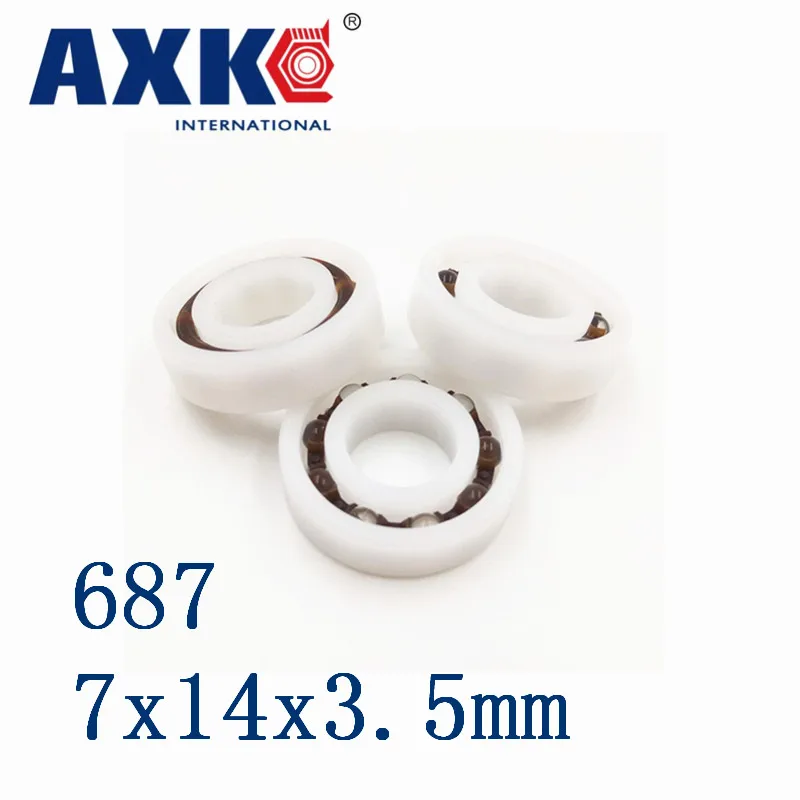 2023 Limited New Rolamentos Thrust Bearing Axk 687 Pom (10pcs) Plastic Ball Bearings 7x14x3.5mm Glass Balls 7*14*3.5mm